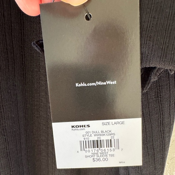 Nine West sheer black top - Picture 5 of 5